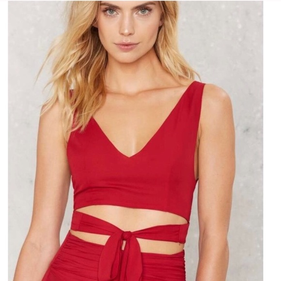 Nasty Gal Tops - Nasty Gal All Good in the Wraps Crop Top